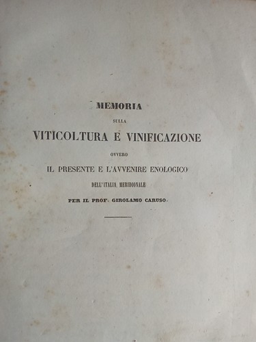 Caruso memoria sulla - caruso,, memoria sulla