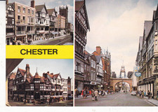 Chester Cheshire Multiview Postcard unused VGC