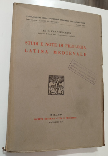 Ezio franceschini studi - studi, note