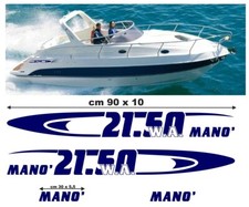 2 adesivi in vinile per imbarcazione nautica barca MANO' 21.50 DX + SX