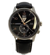 Orologio Uomo Junkers Dual Time Big Tait 6940-5 Quadrante Nero Analogico...