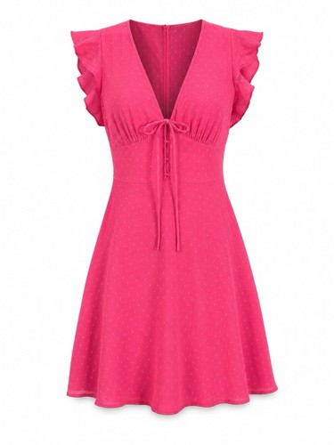 Abito stradivarius rosa scollo - rosa,