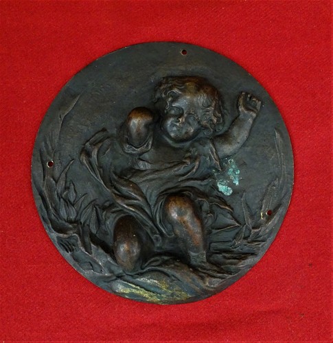 Antico putto in bronzo - antico,