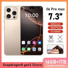 2025Nuovo I16 Pro Max 7.3 "Smartphone Sbloccato Globale 1TB Dual SIM Telefono Cellulare