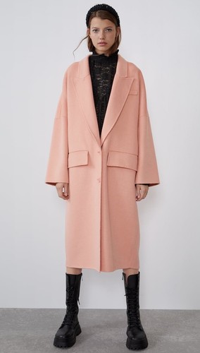 Cappotto lungo zara peach - zara,