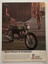 Pubblicità moto d'epoca Harley Davidson Sprint SS 350cc anni 60 AMF