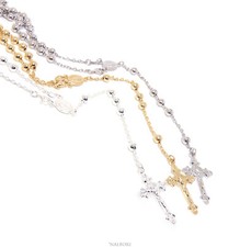 Collana rosario argento - collana,