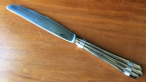 Modern solid dinner knife - modern,