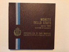 REPUBBLICA S.MARINO - 9 MONETE DIVISIONALI 1983 allegato foglio 1 Francobollo