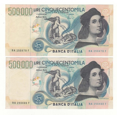 500000 lire raffaello decr - ,