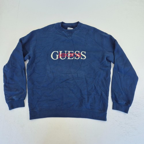 Felpa guess xxl blu - xxl, 100%