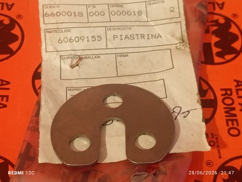 Alfa romeo piastrina fissaggio - piastrina,