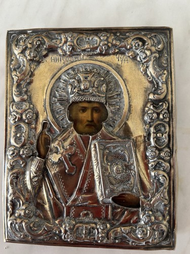 Icona russa san nicola - di,