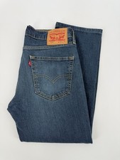 Jeans Levis 514 32x26* blu taglio dritto lavaggio medio pantaloni denim americano orlati