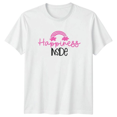 Shirt grafica happiness - t-shirt,