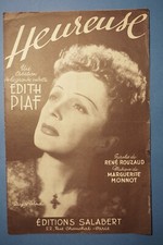 Edith Piaf Partition Chanson