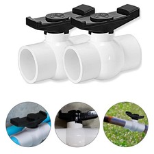 2pz Valvole a sfera in PVC 1 POLLICE 150 PSI per impianti idraulici per piscine