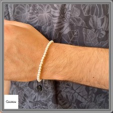 Bracciale Uomo con Perle in