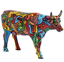 COW PARADE Large MOO YORK CELEBRATION COW Resin