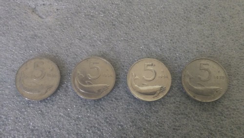 Lotto monete lire - lire, 5