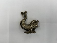 Vintage Pesce Argento Bronzo