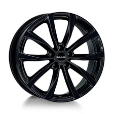 4 cerchi in lega NAD MAK WOLF 7,5x17 5x100 ET 35 GLOSS BLACK per VOLKSWAGEN