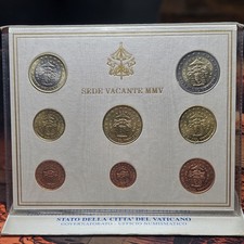 2005 VATICANO Vaticano Vaticano Sede Vacante set 8 monete euro