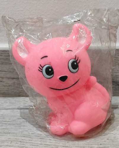 Pupazzo gattino rosa gomma - gattino,