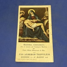 MADONNA ADDOLORATA PIO ALBERGO TRIVULZIO Santino - immagine sacra