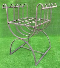 SEDIA IN VERO FERRO PIENO BATTUTO A MANO - ARTIGIANALE - DA GIARDINO, ESTERNO