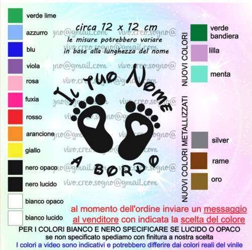 Adesivo bimbo bimba - a, bordo