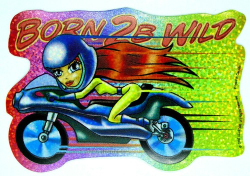 Adesivo moto ragazza holo - adesivo,