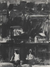 Ennio Morlotti Studio per lavandaia - Heliogravure, 1955