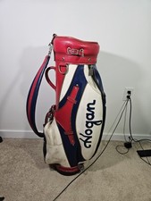 RARA borsa da golf vintage anni 80 Ben Hogan made in USA in pelle con staff!