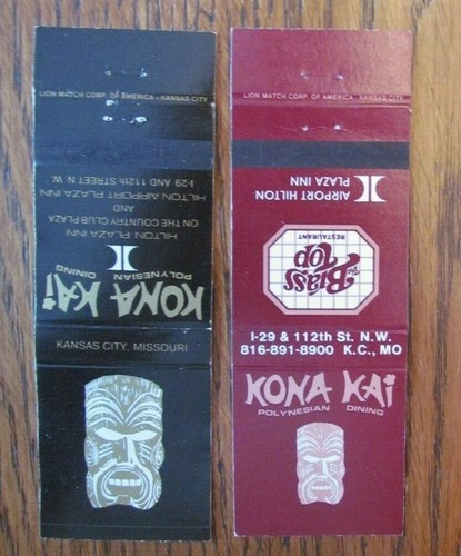Tiki matchbook matchcovers - tiki,