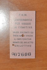 BIGLIETTO TRENO - FERROVIE -