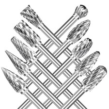 10 Pezzi Frese per Metallo in Carburo Di Tungsteno, Frese Rotanti, Set Di Lime F