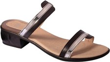 Dr Scholl ASTRID Gelactiv ciabatte donna pelle tacco lucidi eleganti fascia