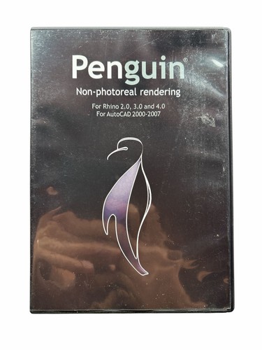 Penguin rhino autocad - penguin,