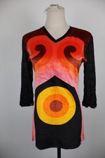 CUSTO BARCELONA MAGLIA DONNA TG. L WOMAN CASUAL VINTAGE T-SHIRT TOP MANICA 3/4