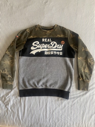 Felpa vintage superdry panel - vintage,