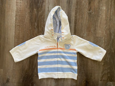 MAYORAL NEONATO~NUOVO CON ETICHETTE~Giacca con cappuccio e zip intera~taglia bambino 2-4 mesi~a righe~NUOVA