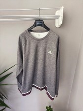 Felpa Uomo Adidas Climalite Grigia con dettagli in fondo Viola Taglia Xl