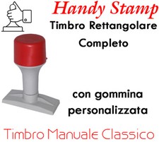 Timbro Manuale Rettangolare COMPLETO Personalizzato