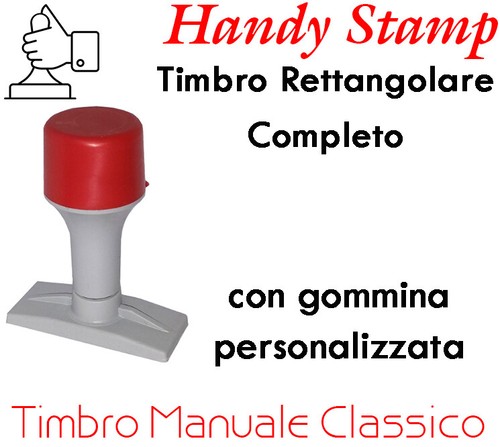 Timbro manuale rettangolare - timbro,