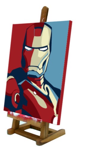 Quadro pop art iron man - man, marvel
