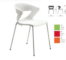 Sedie Kastel modv Kicca  gambe in metallo  ufficio casa