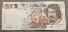 100000 LIRE CARAVAGGIO 1°
