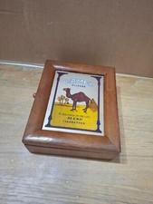 RARO - BOX scatola in legno CAMEL portasigarette con specchio vintage d'epoca