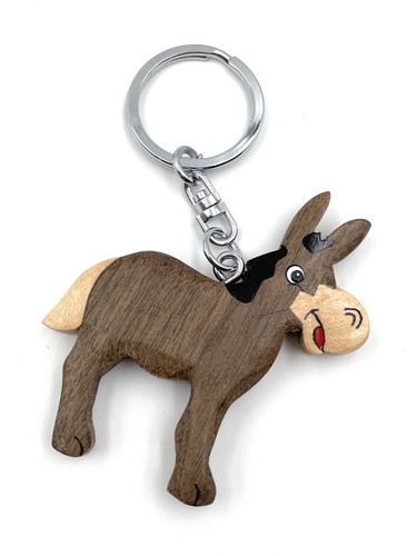 Fatto mano legno portachiavi - legno,